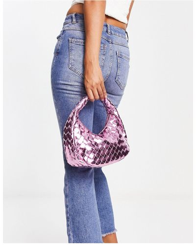 Glamorous – gewebte, kleine handtasche - Blau