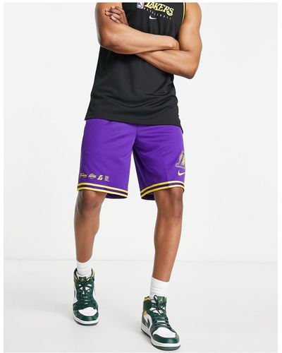Nike Basketball Nba La Lakers Dna Unisex Shorts - Purple