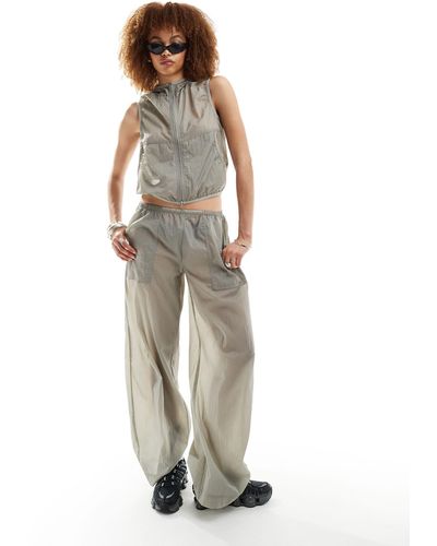 Weekday Coraline Co-ord Wide Leg joggers - White