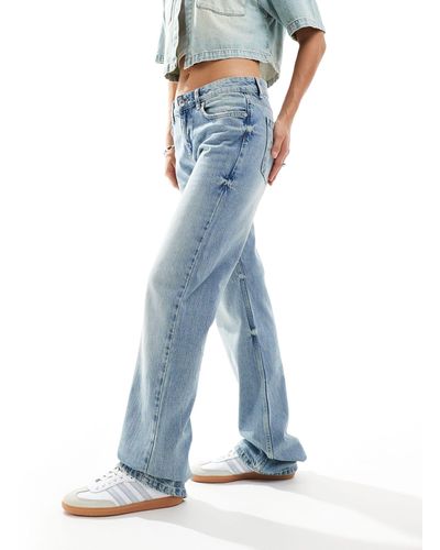 Bershka – gerade geschnittene jeans - Blau