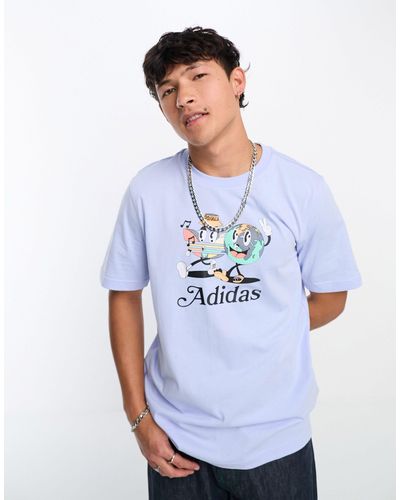 T shirt adidas outlet original homme bleu