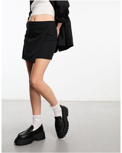 Jdy Asymmetric Mini Skirt - Black