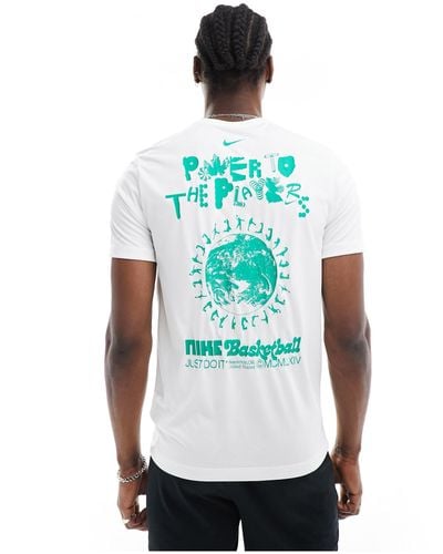 Nike Football Nike Basketball T-shirt With Back Graphic - White