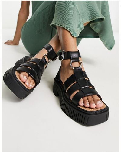 ASRA Paxton - sandales chunky en cuir - Vert