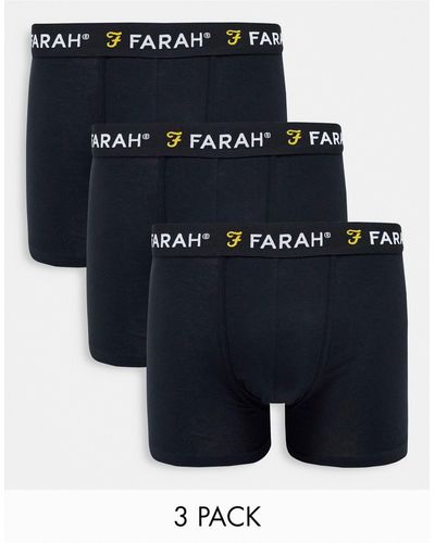 Farah Confezione da 3 boxer neri - Blu