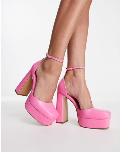 NA-KD Platform Heeled Shoes - Pink