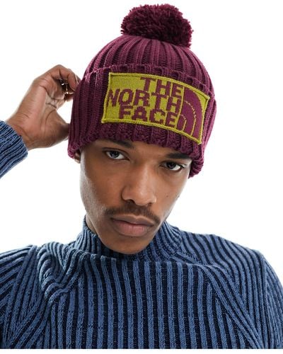 The North Face Heritage Ski Tuke Chunky Knit Beanie - Red