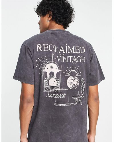 Reclaimed (vintage) Camiseta negra mystic skate - Negro