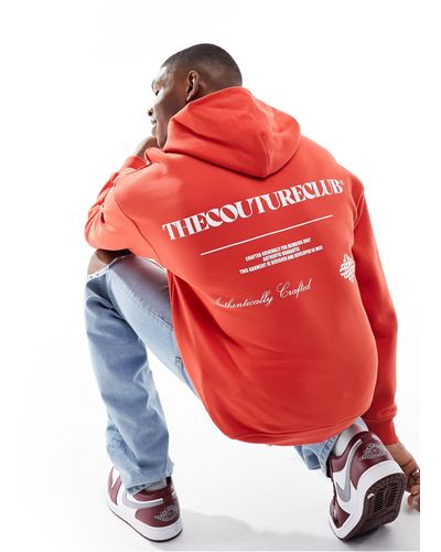 The Couture Club Graphic Back Hoodie - Red