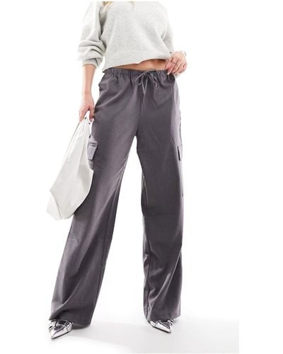 ONLY Straight Leg Cargo Trousers - Grey
