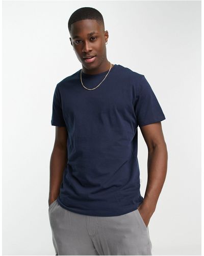 SELECTED Cotton T-shirt - Blue