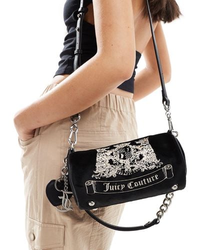Juicy Couture Velour Barrel Bag - Black
