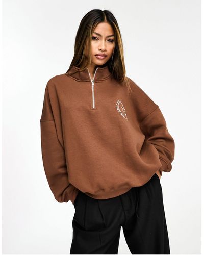 In The Style – oversize-sweatshirt - Braun