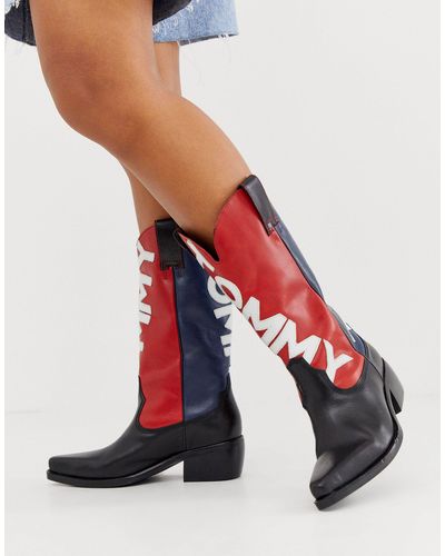 Tommy Hilfiger Heritage Cowboy Boots - Blue