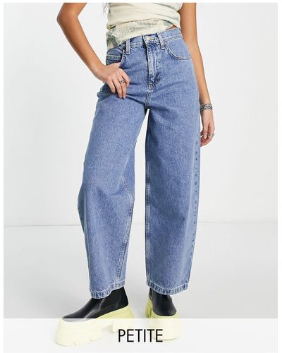 Topshop Unique Jean baggy - moyen - Bleu