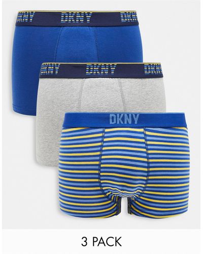 DKNY Summit - Set Van 3 Boxershorts - Blauw