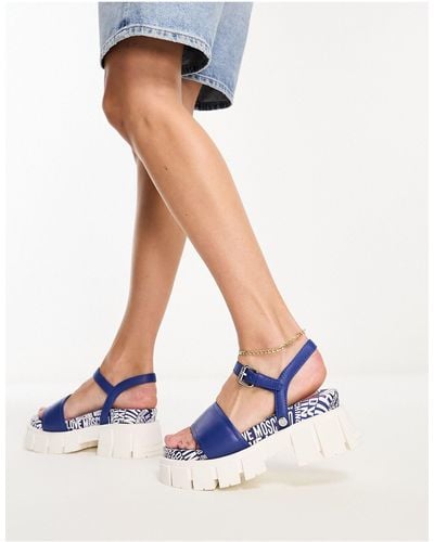 Love Moschino Chunky Sandals - Blue