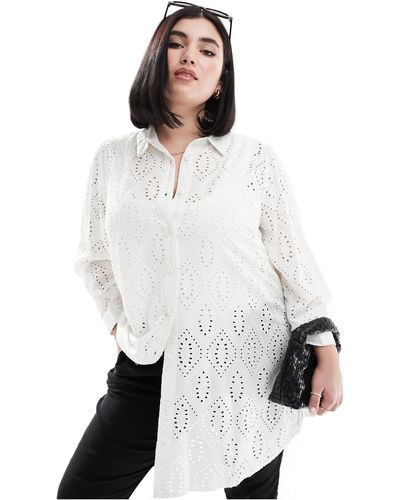 Yours Brodiere Shirt - White