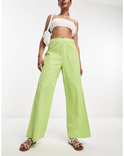 Lola May Wide Leg Pants Co-ord - Green