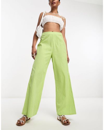 Lola May Wide Leg Trousers Co-ord - Green