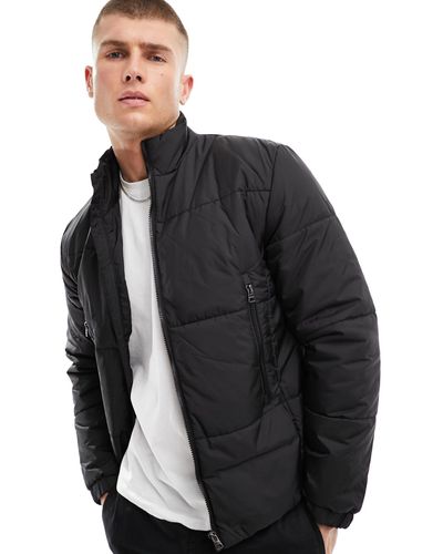 Only & Sons Funnel Neck Puffer Jacket - Black