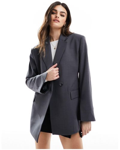 & Other Stories Co-ord Wrap Front Blazer - Blue