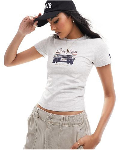 Cotton On Cotton on – locker geschnittenes ringer-t-shirt mit ford-retrografik - Weiß