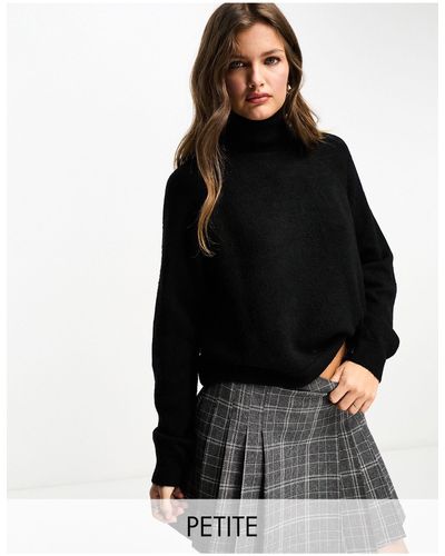 Pieces Roll Neck Sweater - Black