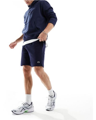 Lacoste – shorts aus jersey - Blau