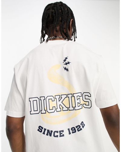 Dickies Cascade Locks - T-shirt Met Slangenprint Op - Wit