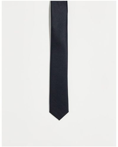 ASOS – schmale krawatte aus satin - Blau