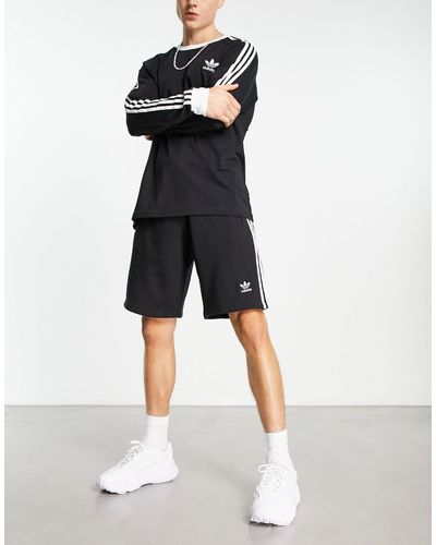 adidas Originals – shorts mit drei streifen, - Schwarz