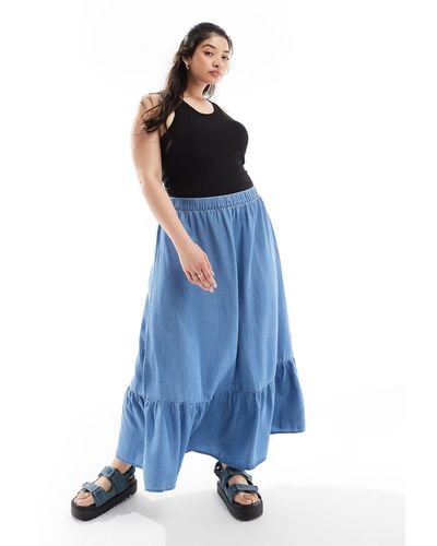 Vero Moda Layered Maxi Skirt - Blue