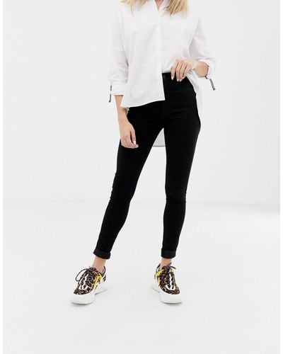 ONLY Royal - Skinny Jeans Met Hoge Taille - Zwart