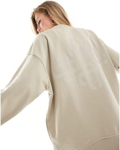The Couture Club Washed Emblem Sweatshirt - Natural