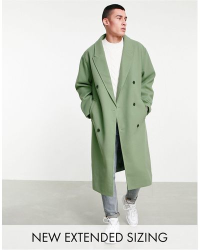 ASOS – oversize-mantel mit wolloptik - Grün