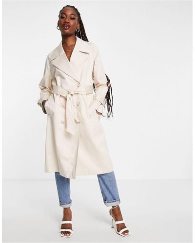 Forever New Belted Trench Coat - White