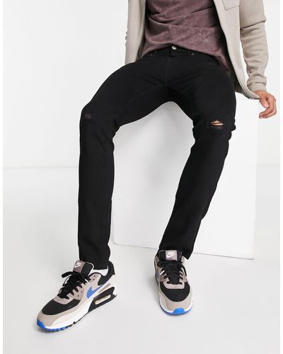 Another Influence Jeans strappati neri skinny - Nero
