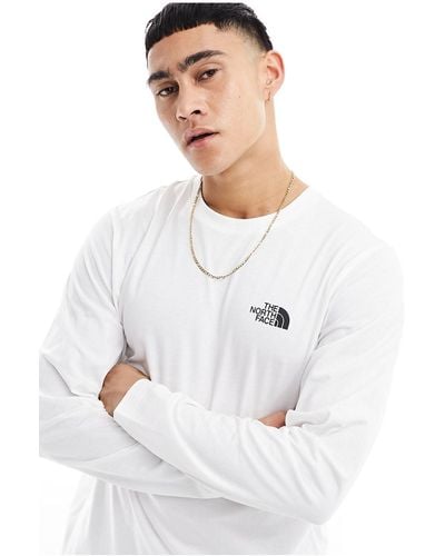 The North Face Simple dome - t-shirt à manches longues et logo - Blanc