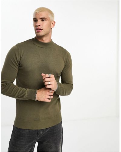 Brave Soul Maglione con collo alto - Verde