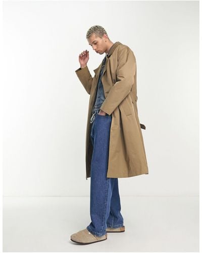 ASOS Oversized Trench Coat - Natural