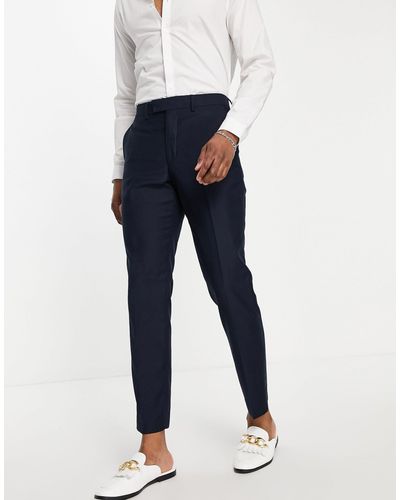 French Connection Pantaloni da abito slim fit - Blu