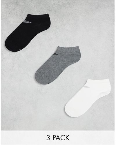 Emporio Armani Boywear 3 Pack Ankle Socks - White