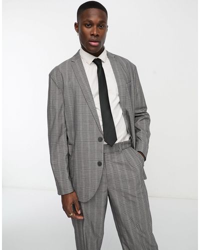 New Look Relaxed Suit Jacket - Gray