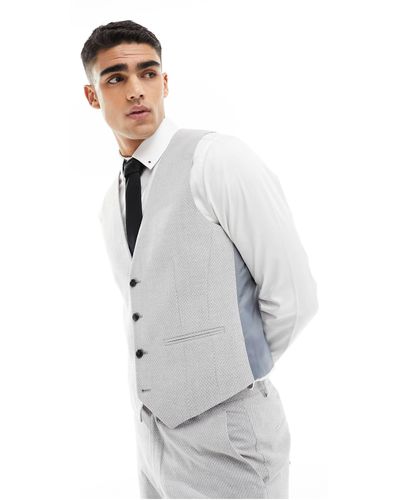 ASOS Wedding Superskinny Suit Waistcoat - Grey