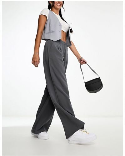 Collusion baggy Tailored Trouser - White