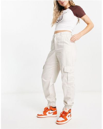 JJXX Pantalones cargo color con bajos ajustados - Blanco