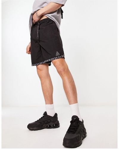 Huf Peak - pantaloncini tecnici neri con nastro jacquard - Nero