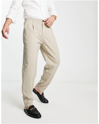 Pull&Bear Smart Balloon Fit Trousers - Blue