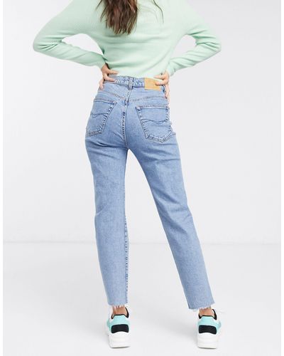 Pull&Bear Slim Mom Stretch Jeans - Blue